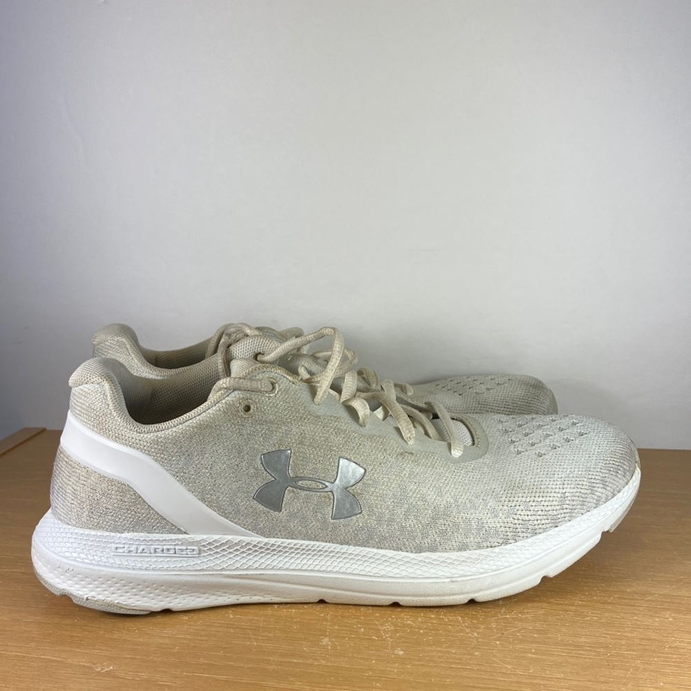 Under Armour Charged Impulse Knit Women’s Size 9 Athletic Sneakers White/Silver